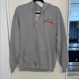 Disney Walt Disney World Gray Zip Up Hoodie Sweatshirt | XL